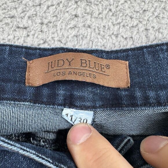 JUDY BLUE Jeans Womens Size 11/30 Parker Straight Fit High Rise Button Fly - Picture 3 of 11